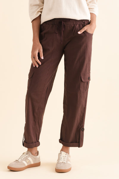 Colette Chocolate Cargo Pants