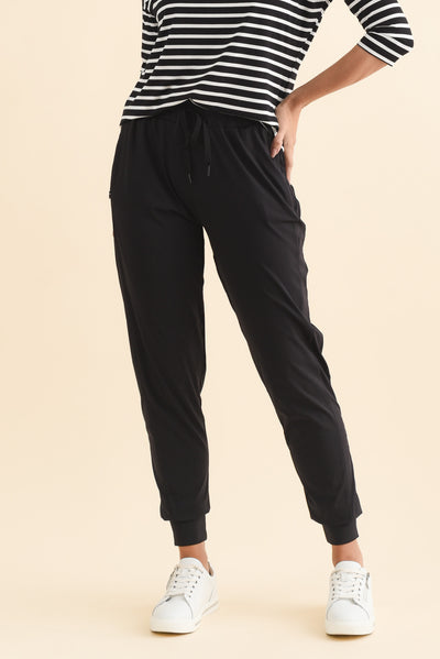 Collins Black Tie Jogger Pants