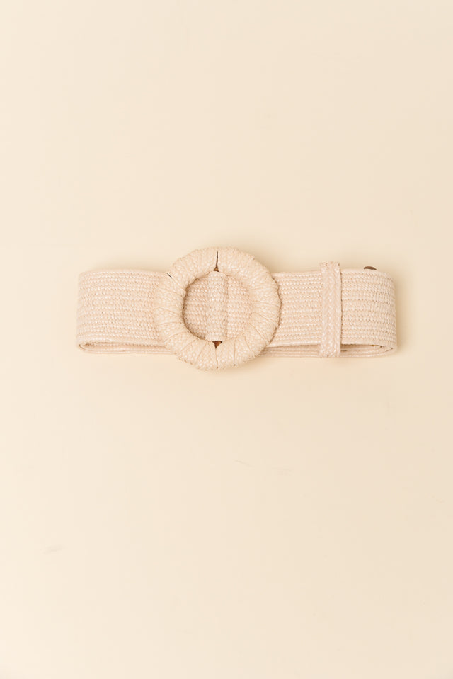Consuelo Natural Stretch Round Buckle Belt