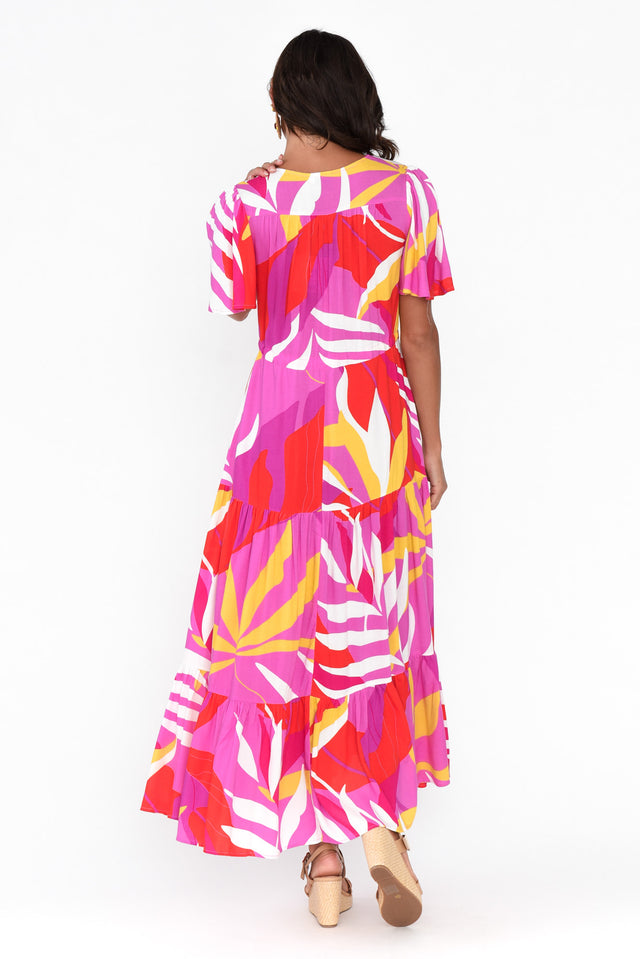 Cooper Pink Tropical Tier Dress