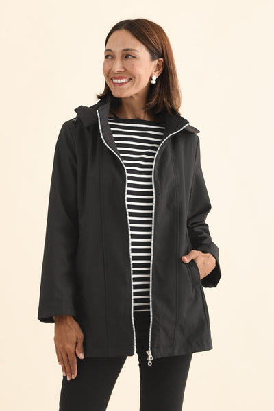 Cora Black Zip Jacket