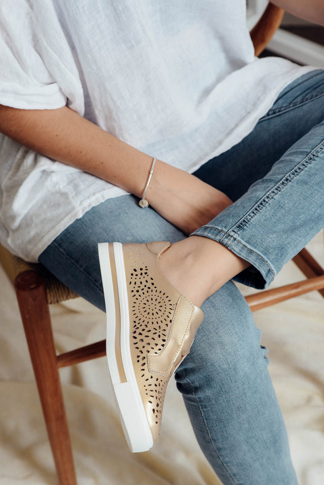 Cortina Champagne Slip On Shoe