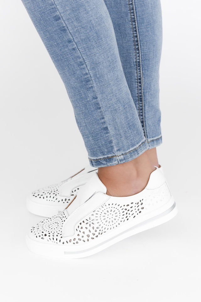 Cortina White Slip On Shoe