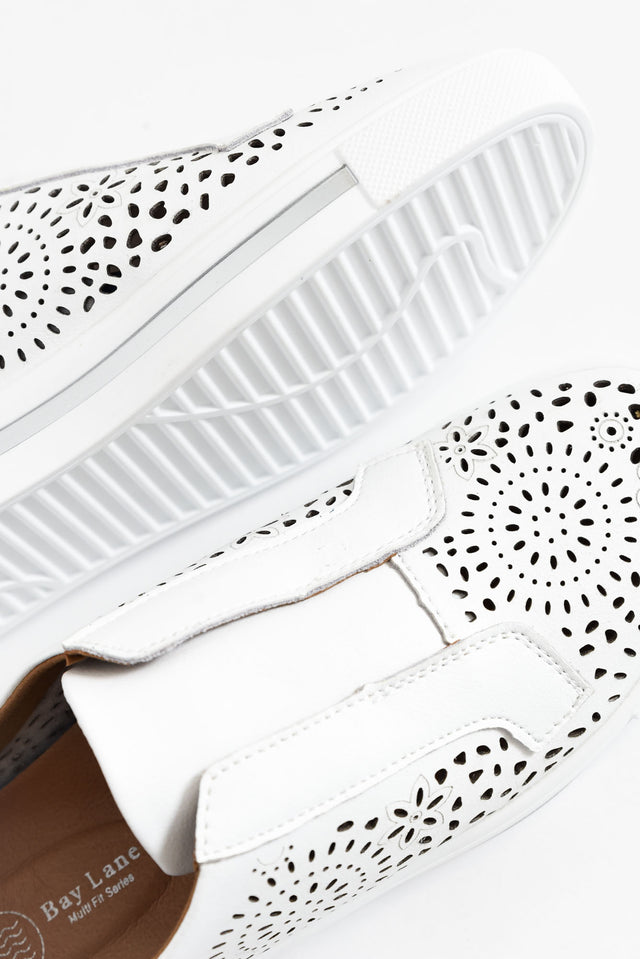 Cortina White Slip On Shoe