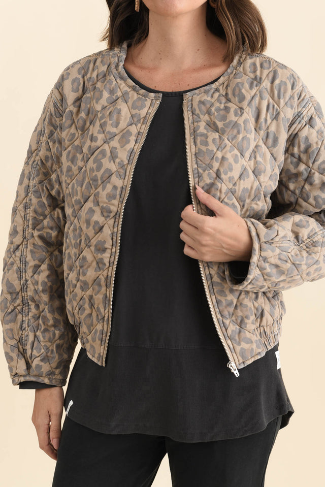 Courtney Tan Leopard Bomber Jacket image 7