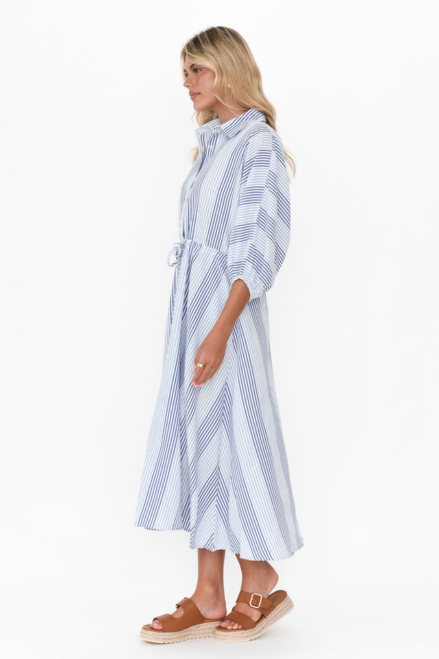 Craig Navy Stripe Seersucker Dress