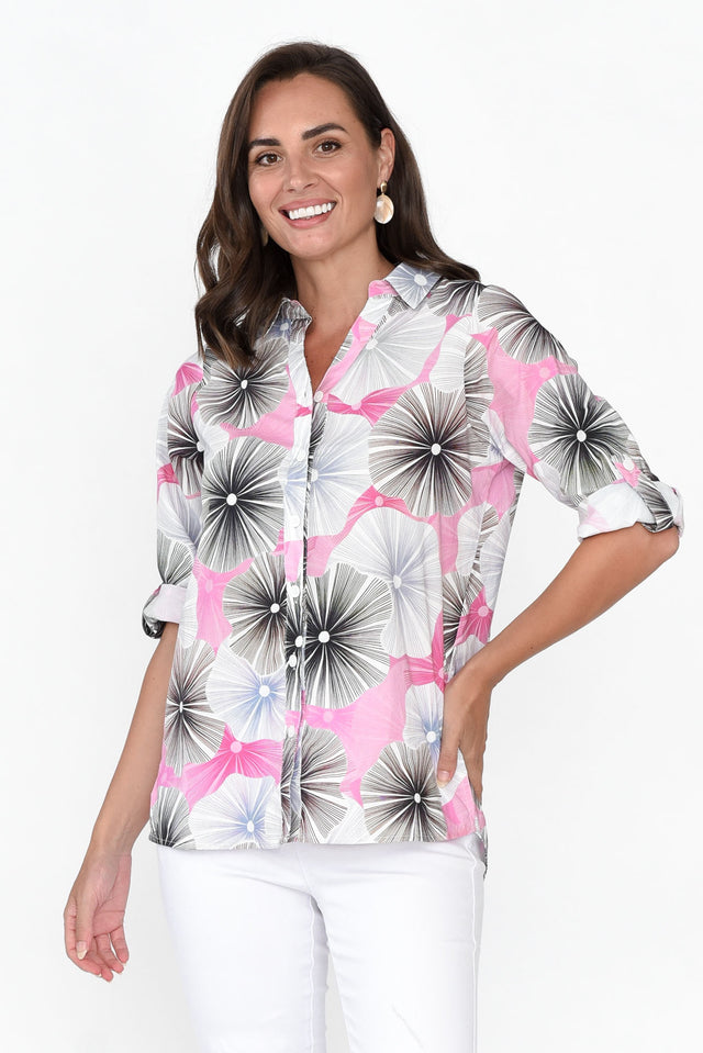 Cybelle Blush Dandelion Cotton Shirt neckline_V Neck