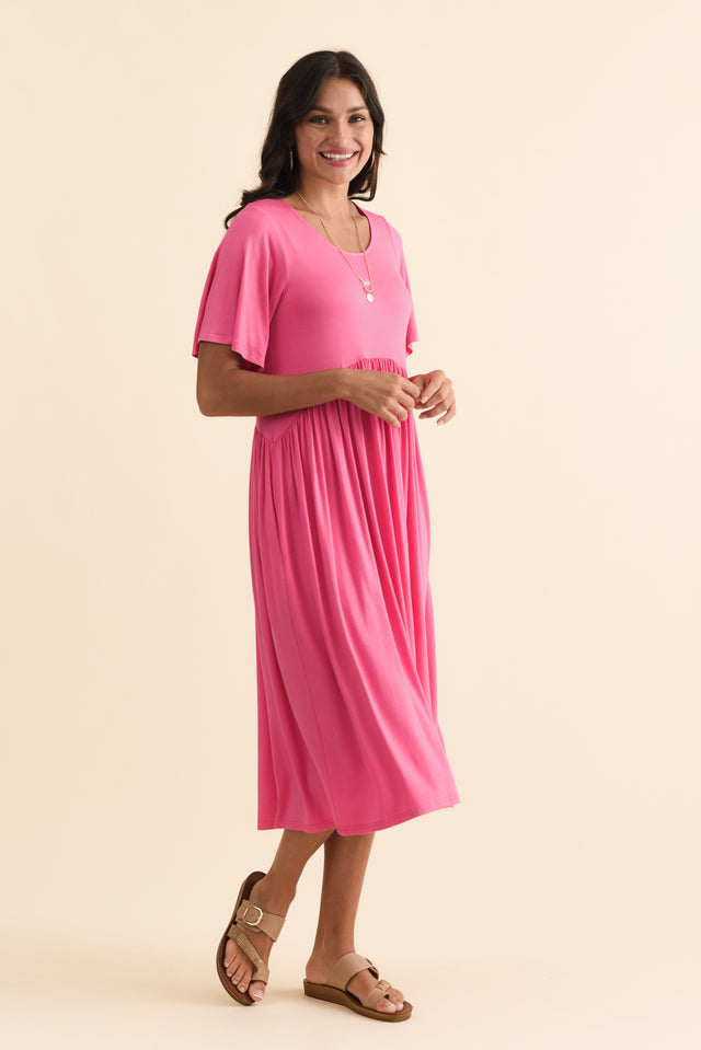 Dalton Pink Crescent Dress,Brunette model,alt text|model:Brontie image 8