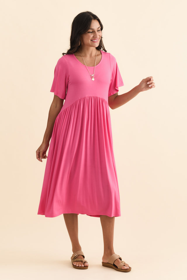 Dalton Pink Crescent Dress,Brunette model,alt text|model:Brontie image 5