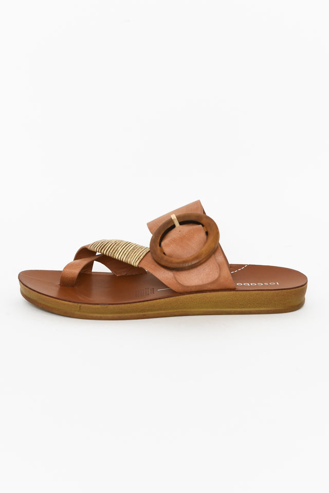Dama Tan Buckle Slide