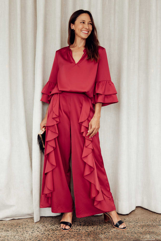 Dancer Red Ruffle Pants,Lifestyle