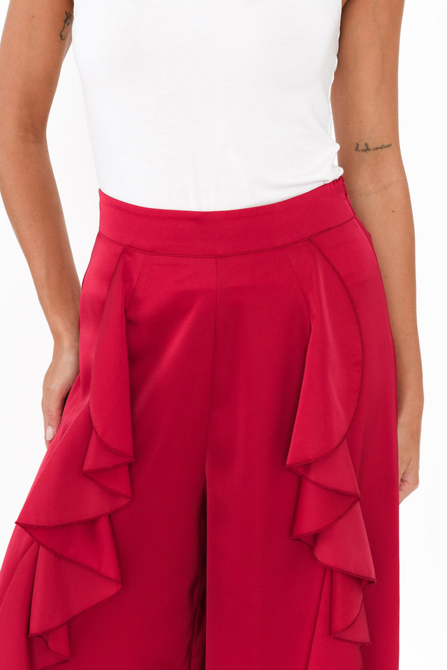 Dancer Red Ruffle Pants,Brunette model,alt text|model:Brontie image 8