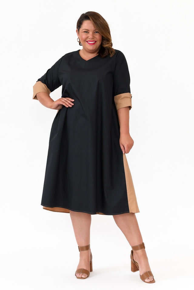 plus-size,curve-dresses,plus-size-sleeved-dresses,plus-size-below-knee-dresses,plus-size-midi-dresses,plus-size-cotton-dresses,plus-size-work-edit