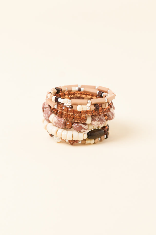 Darlene Natural Beaded Bracelet Set