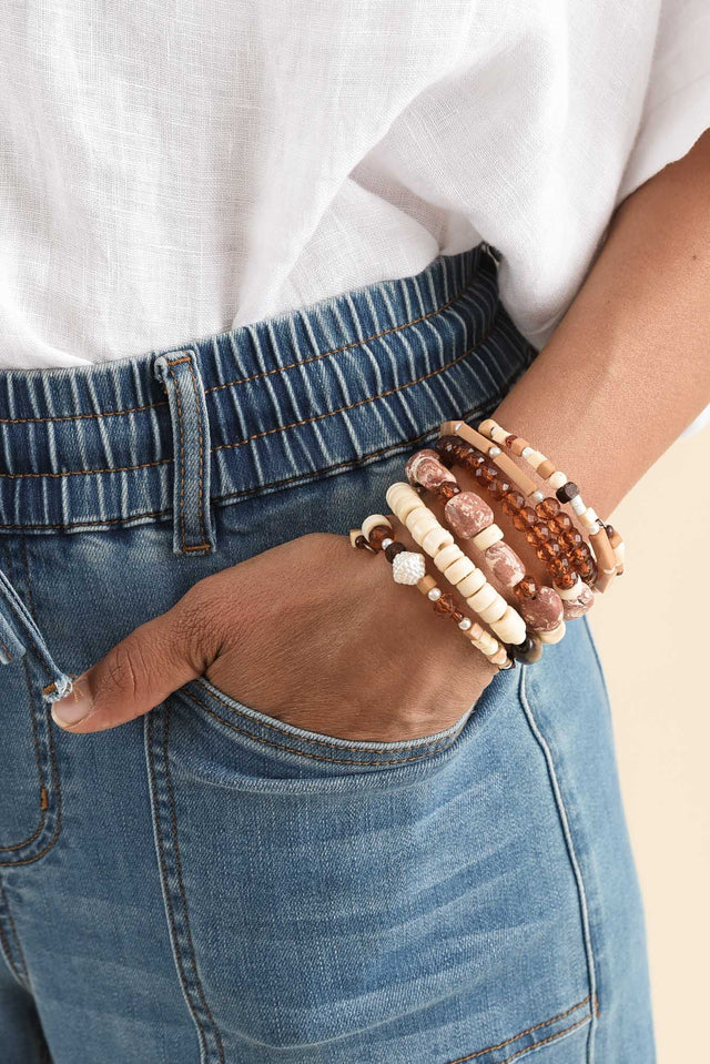Darlene Natural Beaded Bracelet Set