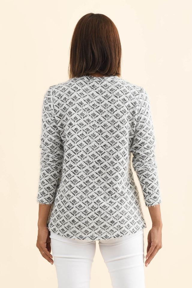 Darly Grey Geo Snood Jumper,Brunette model,alt text|model:Cara image 5