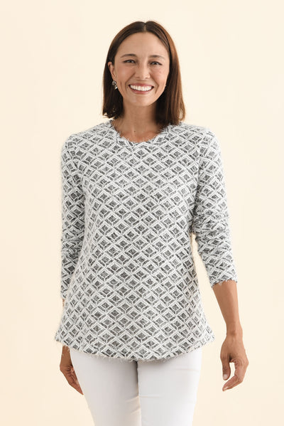 Darly Grey Geo Snood Jumper