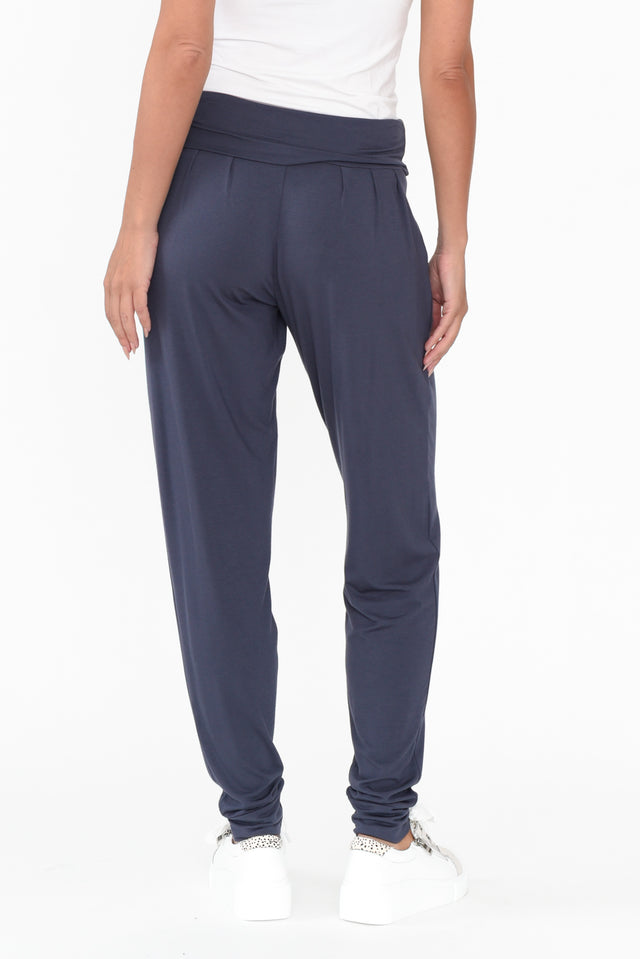 Deep Blue Bamboo Soft Slouch Pants image 5