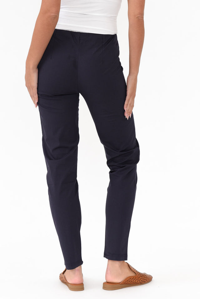 Devon Navy Cotton Stretch Pants