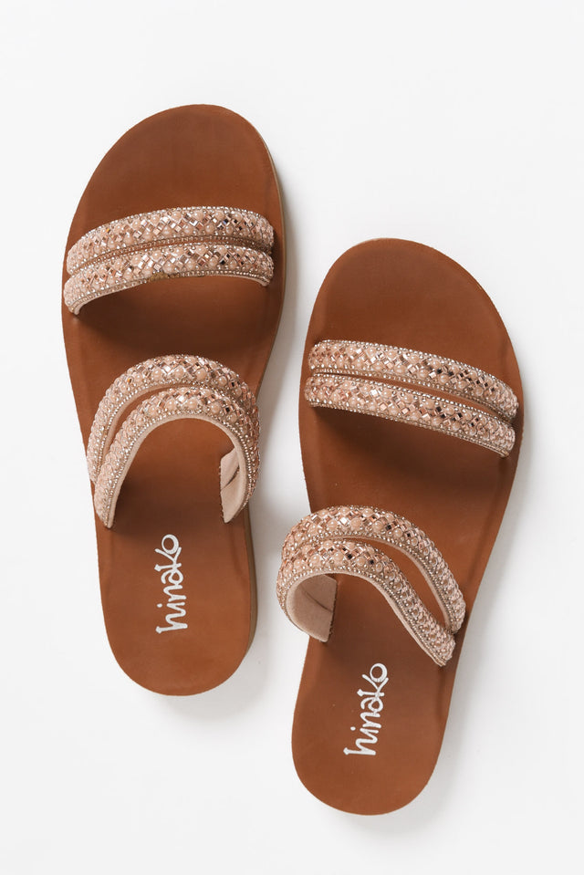 Dominica Rose Gold Diamante Slide image 4