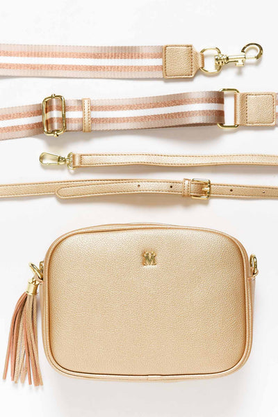 Donna Gold Crossbody Bag