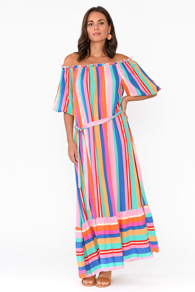 Dove Multi Stripe Maxi Dress