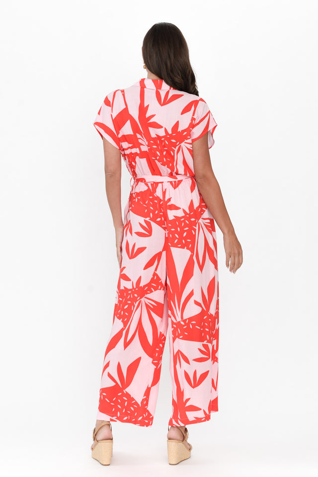 Dudley Pink Leaf Shirt Jumpsuit image 5