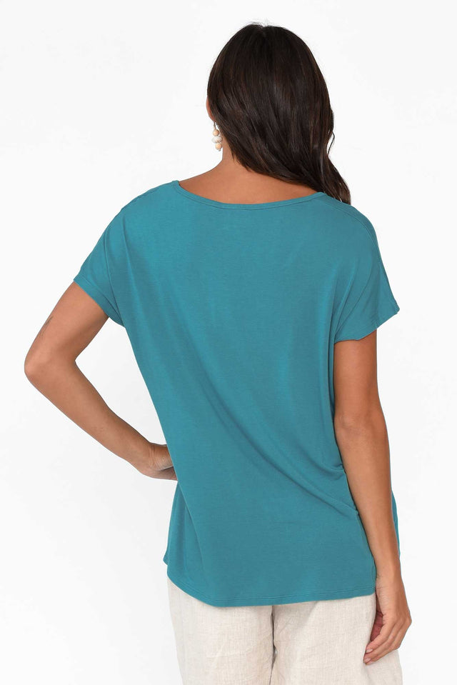 Eadie Teal Bamboo Top