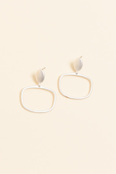 Eaton Silver Ring Drop Earrings