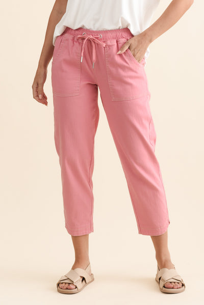 Eliana Pink Cotton Stretch Jeans