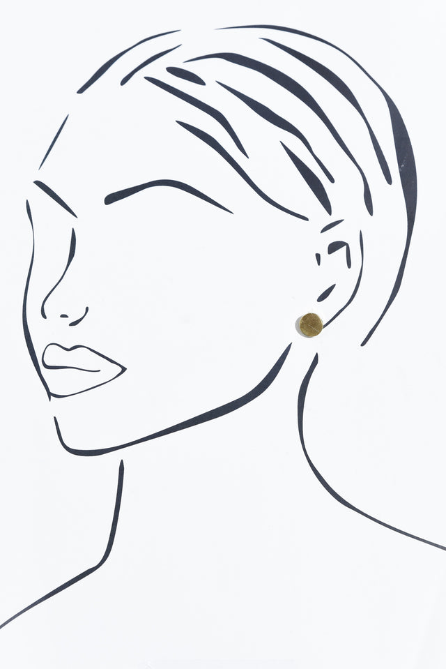 Ella Gold Stud Earrings image 2