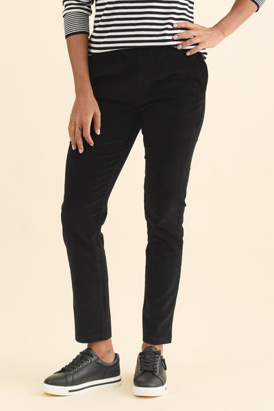 Elle Black Corduroy Pants