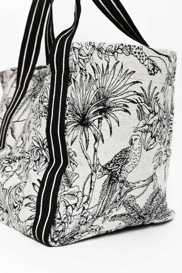 Encino Black Jungle Tote Bag