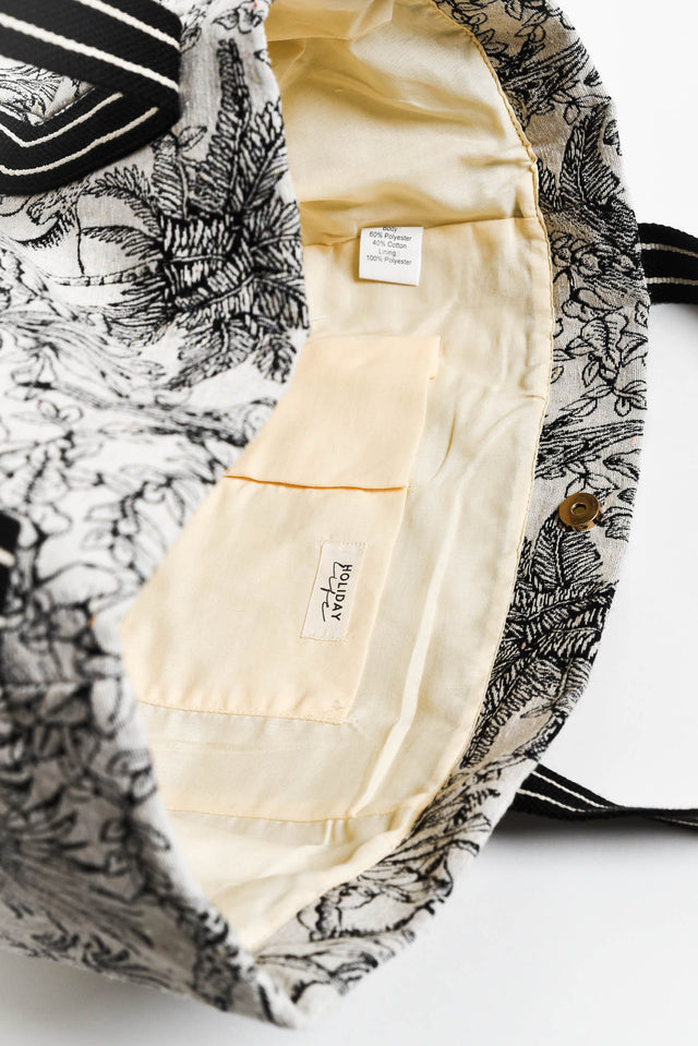 Encino Black Jungle Tote Bag