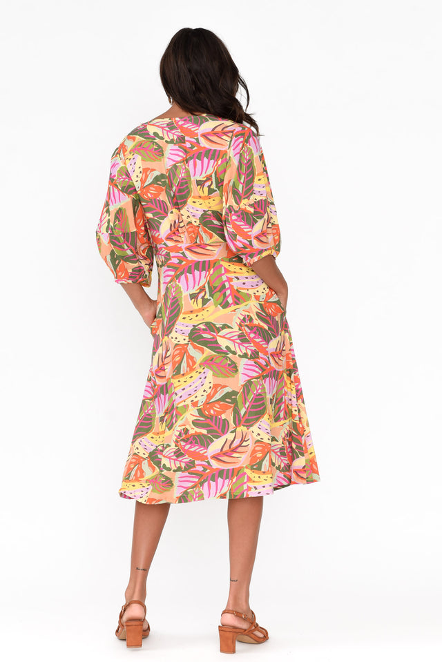 Enna Yellow Tropical Pocket Dress