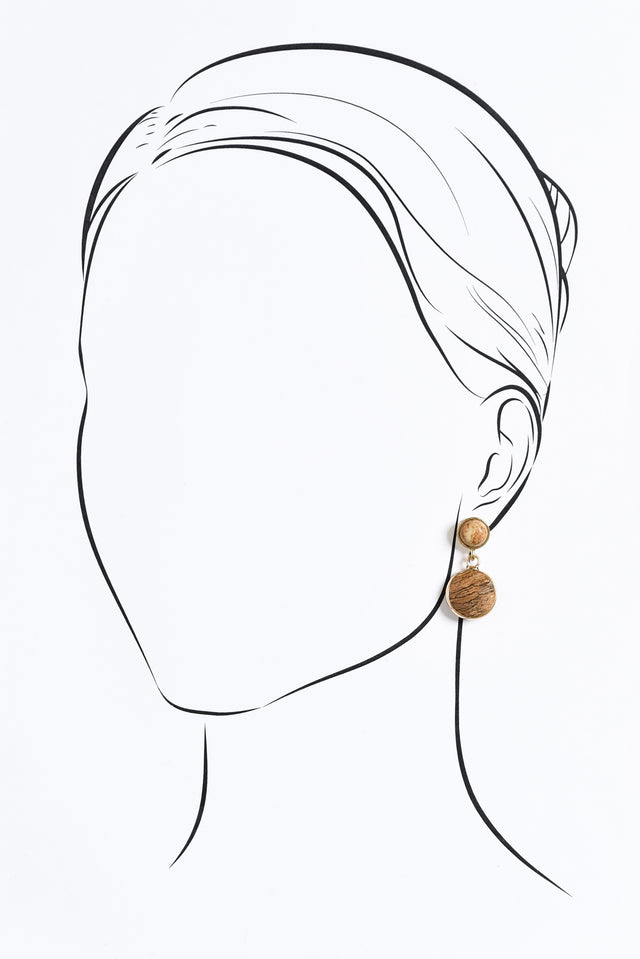 Enoch Mocha Swirl Drop Earrings image 2