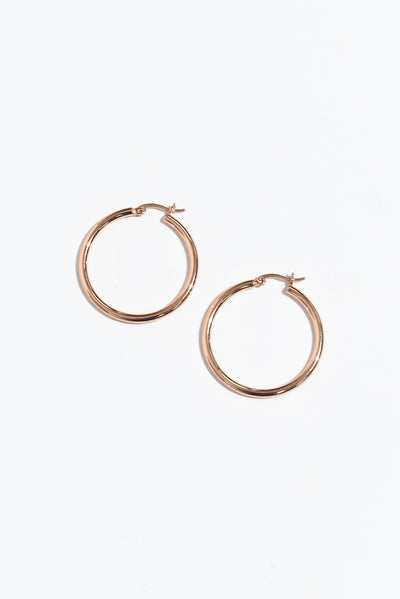 Erika Rose Gold Hoop Earrings