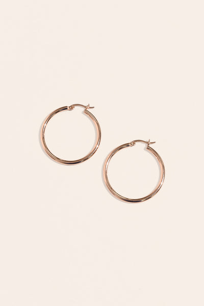 Erika Rose Gold Hoop Earrings