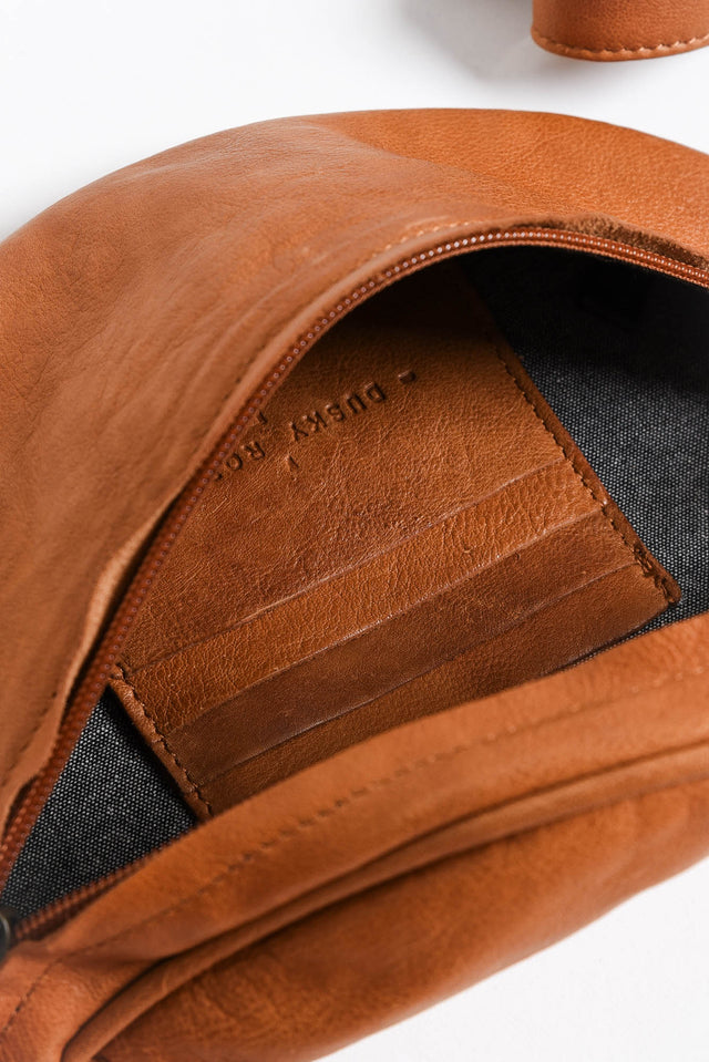 Escape the Ordinary Tan Leather Sling Bag image 3