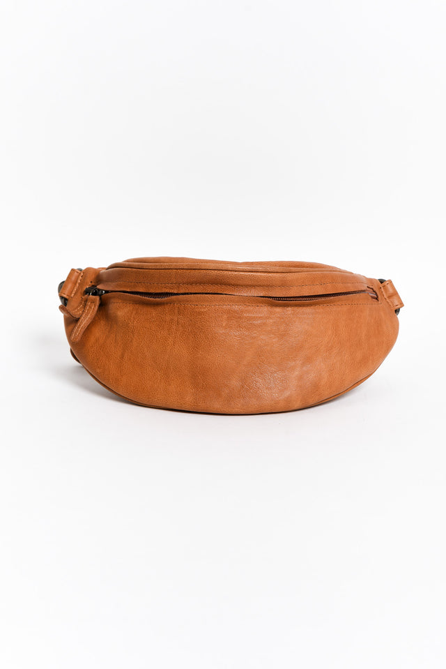 Escape the Ordinary Tan Leather Sling Bag image 2
