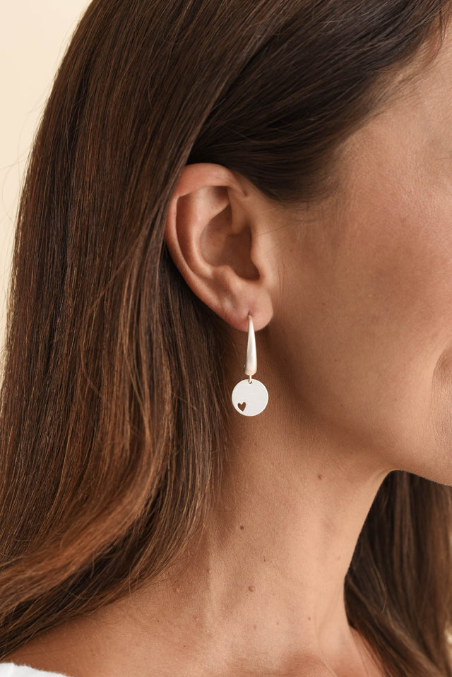 Euphoria Silver Disc Hoop Earrings