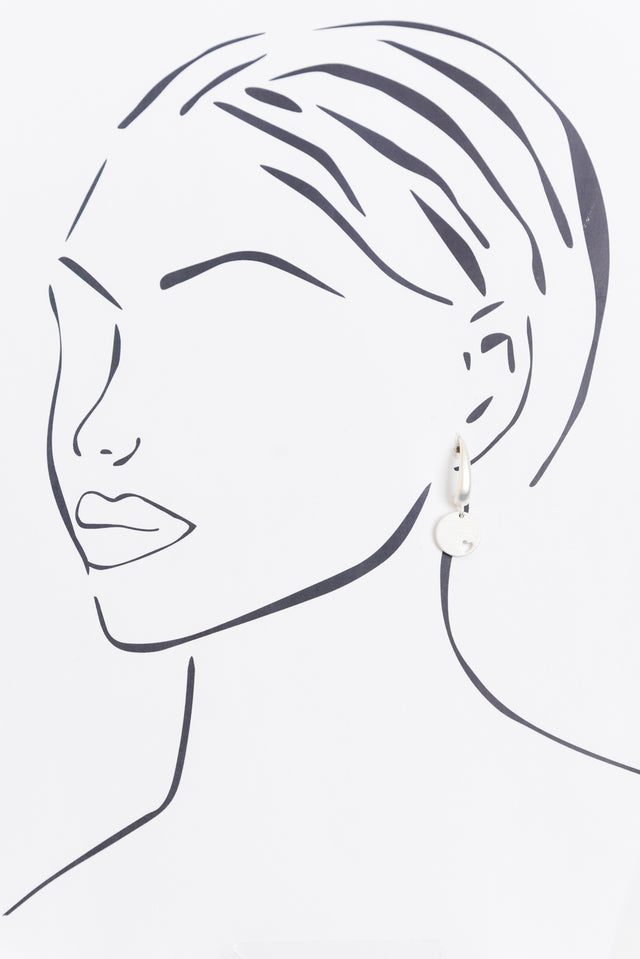 Euphoria Silver Disc Hoop Earrings