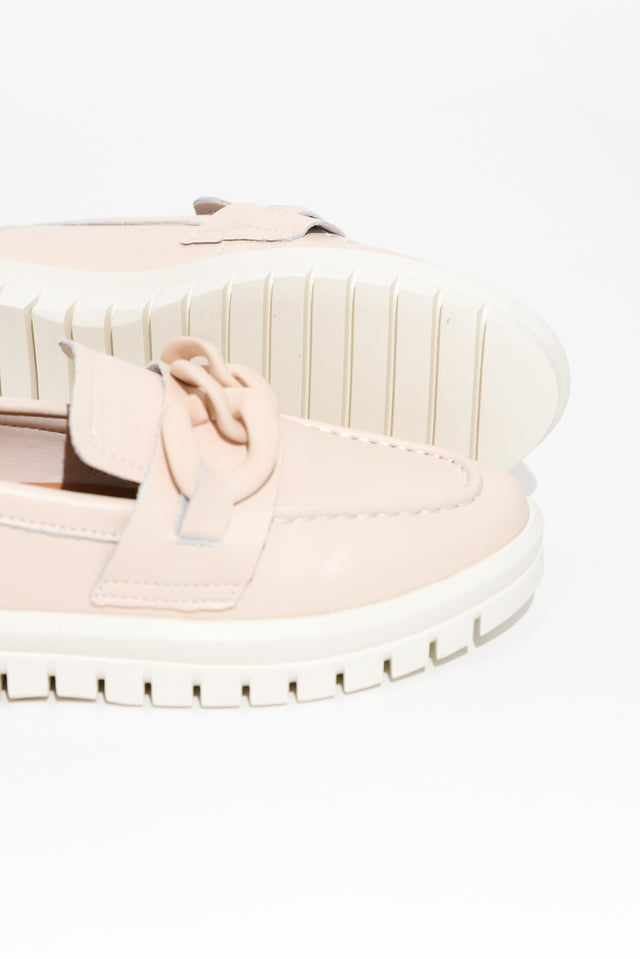 Euston Nude Leather Chain Loafer image 3