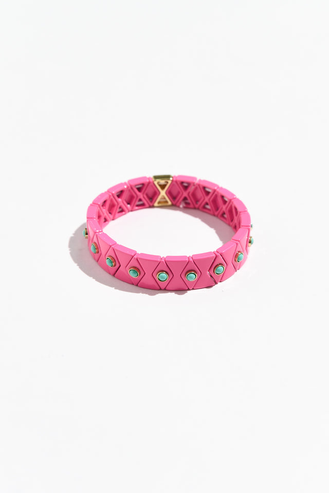 Eva Pink Beaded Bracelet