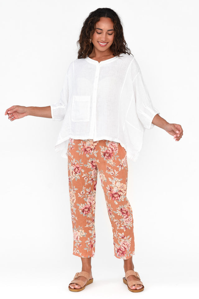 Jacqui Orange Blossom Linen Pants image 3