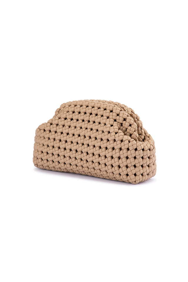 Everly Natural Woven Clutch image 4