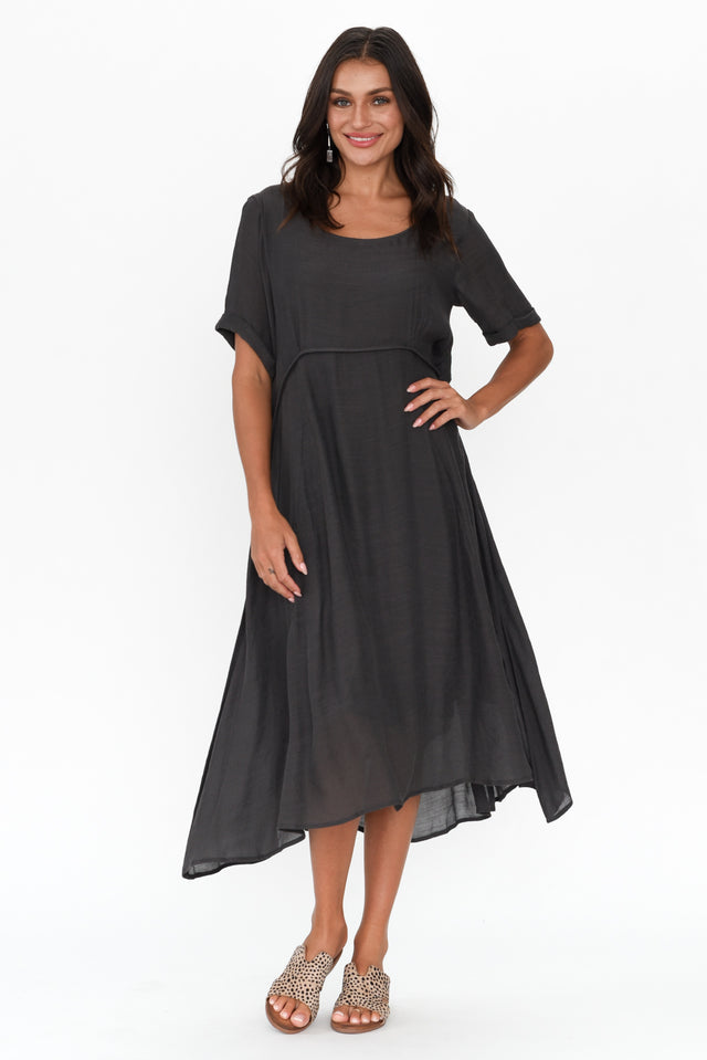 Everlyn Charcoal Crescent Dress image 7