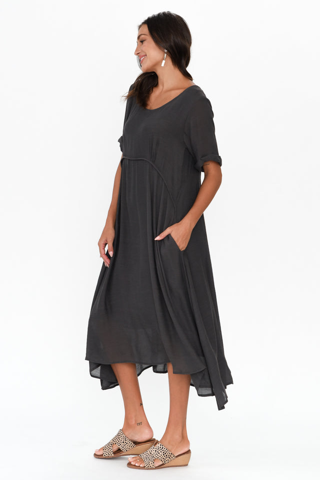 Everlyn Charcoal Crescent Dress image 4