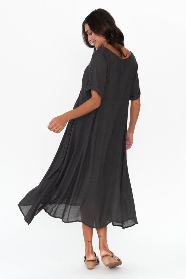 Everlyn Charcoal Crescent Dress image 5