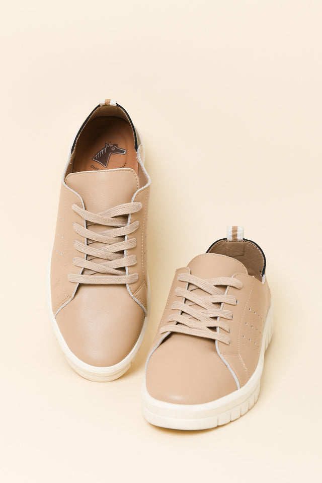 Exit Beige Leather Sneaker image 3